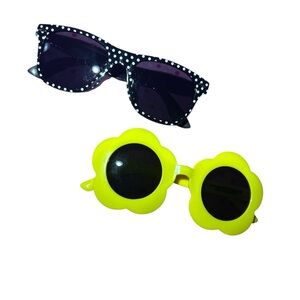Polka Dot and Flower Sunglasses Set